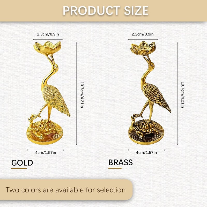 GeryVtee Metal Crystal Ball Stand Sphere Display Stand Crystal Holder Balls Ornament Rack Holder Metal Base Crane Shape (Retro) - Image 2